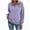 Purple, variant on Angala Women Solid Hoodless V Neck Long Sleeve Zippered Pocket Sweatshirt Cozy Breathable Women's Hoodie