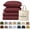Burgundy, variant on CLOUDSCAPE 100% Egyptian Cotton Sheets King Size - 400 Thread Count 17" Extra Deep Pocket Bed Sheet Set, Fits Upto Cal King Bed, Luxury, All Season Durable Cooling Bedding for Summer- White