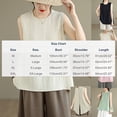 thumbnail image 3 of YUGYXL Cotton Linen Tank Top for Women Sleeveless Round Neck Tops Casual Solid Color Flowy Tanks Loose Back Slit Shirt Vest Green XL, 3 of 8