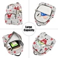 thumbnail image 5 of FORMRS Mini Backpack Purse for Women Travel Daypack Casual Shoulder Bag, Gray Christmas Santa, 5 of 7