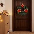 thumbnail image 5 of Aurorax Christmas Decorations Outdoor,Artificial Christmas Wreath Realistic Waterproof Pre-Assembled Winter Decorations for Home, 5 of 6