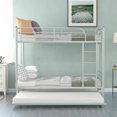 thumbnail image 2 of MERAX  Twin over Twin Metal Bunk Bed with Trundle Silver, 2 of 5