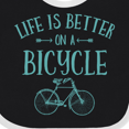 thumbnail image 4 of Inktastic Life's Better on a Bicycle Girls Baby Bib, 4 of 4