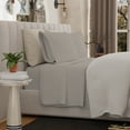 thumbnail image 4 of Aireolux 500 Thread Count TENCEL Lyocell Bedsheet Set – 4-Piece, Ultra-Soft & Silky, Temperature-Regulating-Queen Taupe, 4 of 9