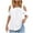 White, variant on Hvyesh Cold Shoulder Tops for Women Plus Size Short Sleeve Shirt Loose Fit Crew Neck Blouse Tops Oportunidad única