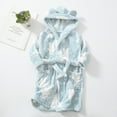 thumbnail image 2 of Youmylove Kids Pajamas Toddler Kids Baby Boys Girls Cartoon Bathrobes Hooded Warm Flannel Night-Robe Sleepwear Pajamas, 2 of 3