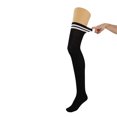 thumbnail image 4 of 3 Pairs Over The Knee Thigh High Socks Warm Stocking Women Boot Socks - Black, 4 of 10