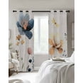 thumbnail image 4 of Spring Summer Wildflowers Blackout Curtains for Bedroom Living Room Darkening Curtains 63 Inches Long Farmhouse Retro Floral Botanical Window Curtain 2 Panels Set Window Treatment Drapes 42"x63", 4 of 9