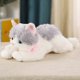 thumbnail image 2 of Gray Plush Cat Stuffed Animal Cat Realistic Toy Super Soft Kitten Cuddly Kitten Pet Kitty Fluffy Cat Soothing Hugging Sleeping Birthday Christmas, 2 of 5