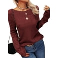 thumbnail image 3 of Langwyqu Fashion Women Autumn Winter Long Sleeve Knit Sweater Female Pullovers, 3 of 4