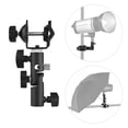 thumbnail image 3 of Multi-functional C-Clamp Clip Mount and Light Stand Mount Bracket with Umbrella Reflector Holder and 1/4" to 3/8" Female Screw Adapter Thread for Photography Studio, 3 of 5