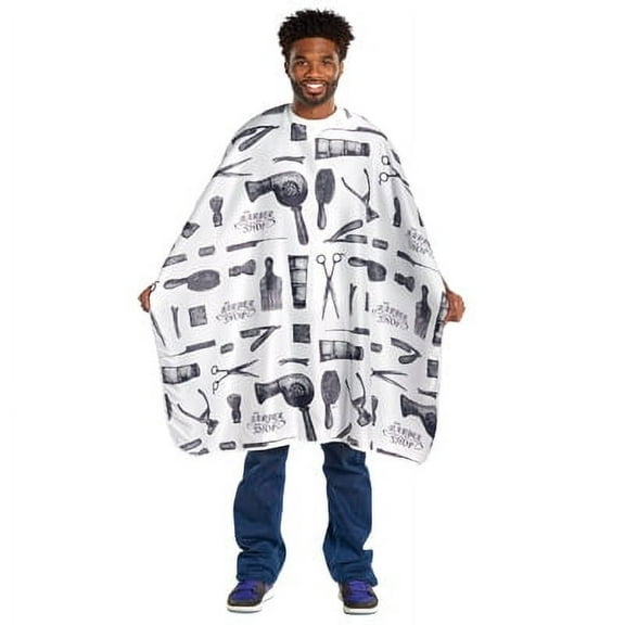SCALPMASTER BARBER PRINT STYLING CAPE EA