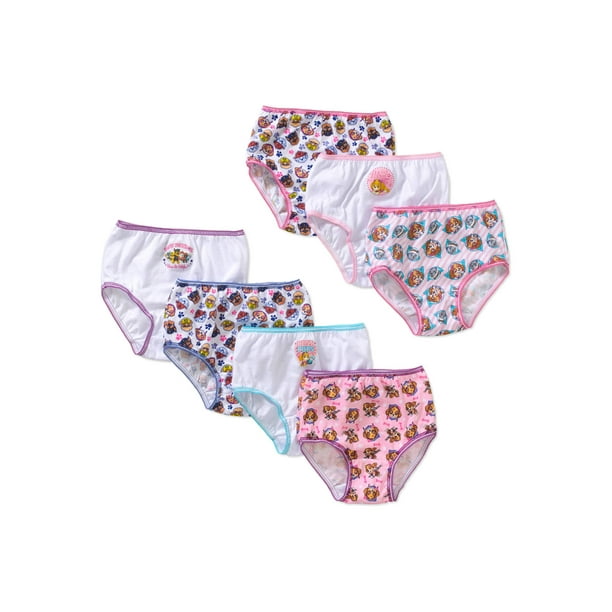 Nickelodeon Girls' Paw Patrol Underwear Briefs - 4T - Assorted (Pack of 7)