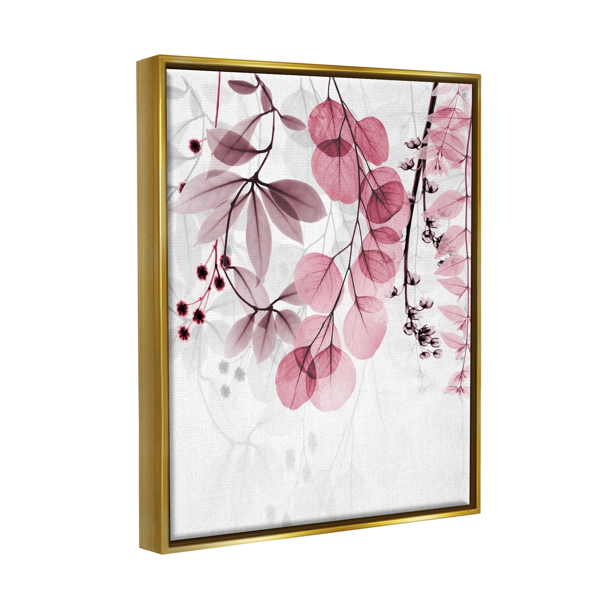 Stupell Industries Vivid Matter Botanicals Botanical & Floral Painting Gold Floater Framed Art Print Wall Art, 17 x 21