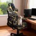 thumbnail image 2 of Uorisanigo Black Marble Gaming Chair Cover with Armrest Covers Removable Computer Chair Seat Cover for Office Non Slip Rotating Chair Cover for Dormitory Gift for Friends, 2 of 8