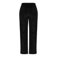 thumbnail image 6 of ABATAB Velvet Pants for Women Loose Drawstring Wide Leg Gym Pants Casual Straight Leg Office Velour Long Trousers with Pockets, 6 of 6