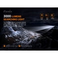 thumbnail image 2 of Fenix HP30R v2.0 (Grey) 3000 Lumen Spotlight & Floodlight Headlamp with Battery Case, 2 of 9