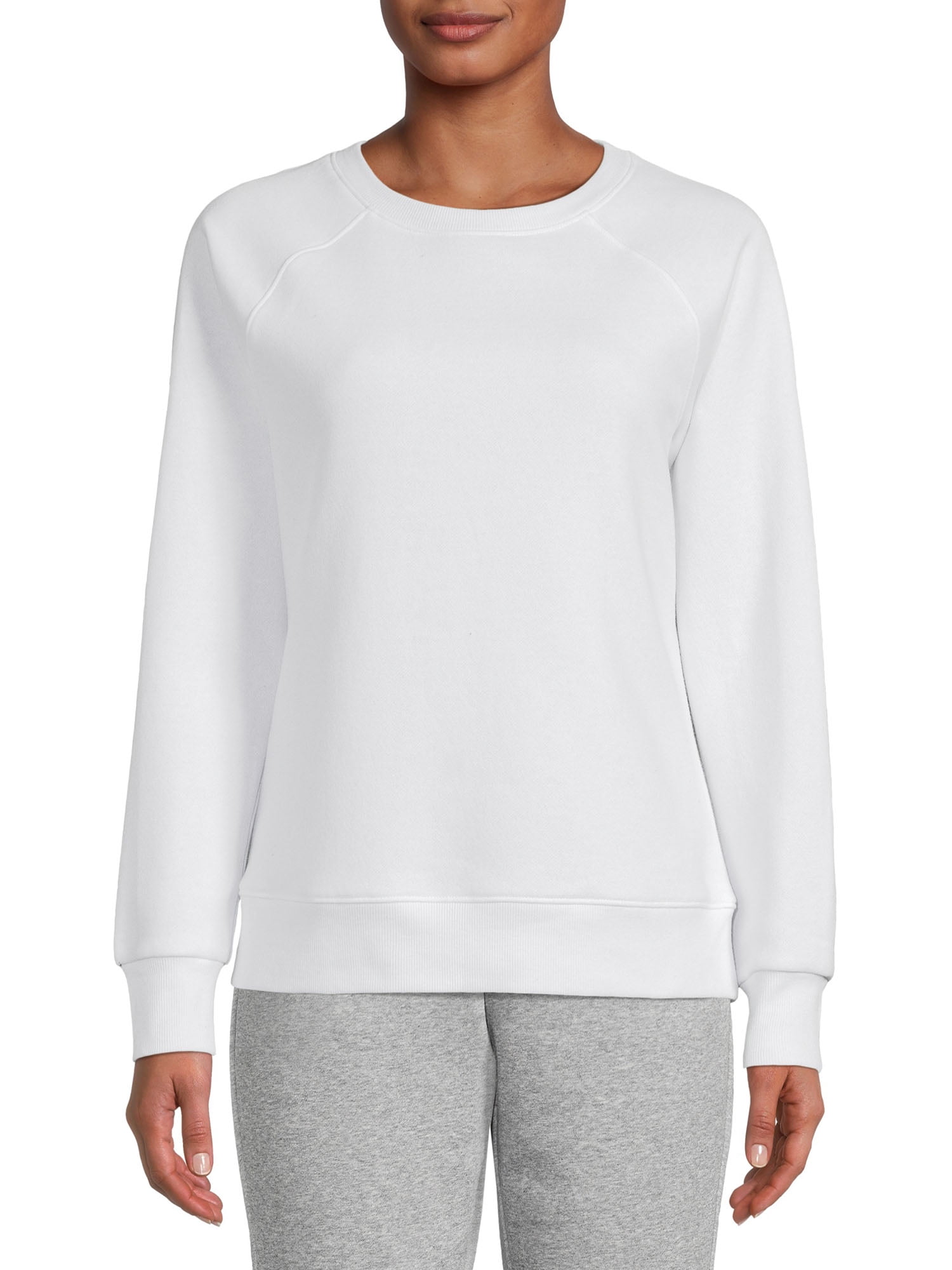 Athletic Works Women's Fleece Crew Pullover - Walmart.com