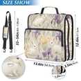 thumbnail image 2 of FORMRS Zipper Binder with Shoulder Strap 2-inch Ring 500 Sheet Capacity File Bag, Purple Floral Rabbit, 2 of 5