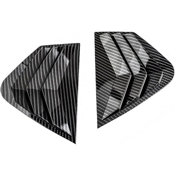 1 Pair Carbon Fiber Black Rear Side Window Quarter Louver Cover for Kia Optima K5 2011 2012 2013 2014 2015