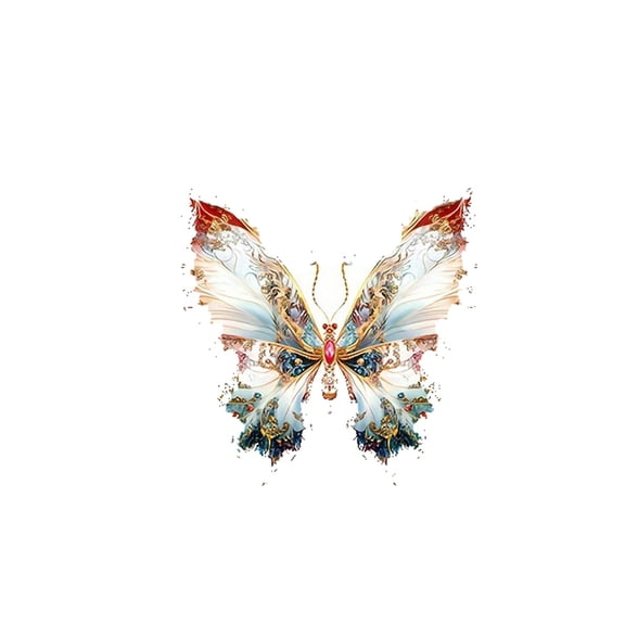 Butterfly Hanging Decor, 2D Flat Design with Hyperlinked Image, for Home Wall Decoration, Party Ornament, Living Room Accent - Colorful Artistic Butterfly Pendant, No Size Specification, 1PC