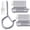 Stainless Steel Silver, variant on 40 Pack Ceiling Hooks for Hanging Plants Outdoor String Lights Heavy Duty, 2.2 Inch Eye Hook Screw in Cup Hooks Q-Hanger for Patio Lights, Wall Wood Fence Deck Mount