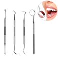 thumbnail image 1 of Professional Dental Hygiene Kit - 4 Pieces Stainless Steel Silver, 1 of 3