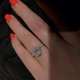 thumbnail image 2 of Anillo abierto elegante con microincrustaciones de circonita ovalada, ocho corazones y ocho flechas de imitación de moissanita para mujer con explosiones en vivo, 2 of 5