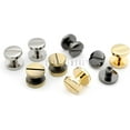 thumbnail image 3 of 11mm Chicago Screw Rivets Flat Cap Screw Posts Stud for Bags Belts Leather Strap 6 Pack (Gold), 3 of 5