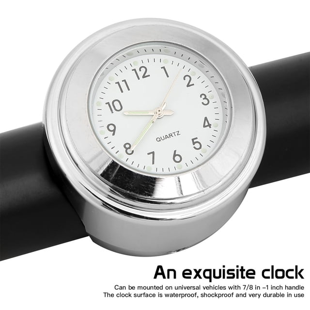 Reloj de bicicleta y motocicleta, termómetro luminoso para manillar de 22-25,4 mm, universal, moderno, para coche