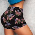 thumbnail image 4 of Fuzoiu Bouquet Print Women's Workout Shorts,Workout Biker Shorts Women,Exercise Fitness Shorts,Scrunch Short, Athletic Shorts for Gym Yoga Running Sport Active-XX-Large, 4 of 8