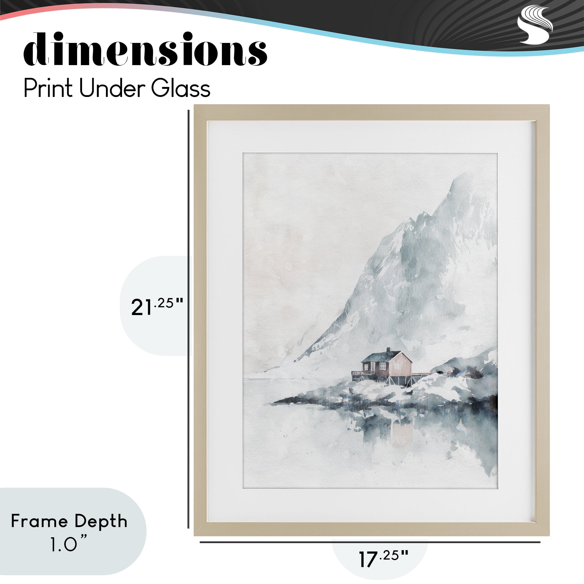 Stupell Industries Snow Shelter Watercolor Birch Framed Print Under Glass, design by Svetlana Aleynikova