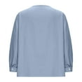thumbnail image 4 of cocolona Womens Button V Neck Long Sleeve Shirts Dressy Casual Blouses Casual Loose Solid Color Lightweight Tops, 4 of 6