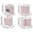 thumbnail image 2 of 1/12 Scale Dollhouse Kitchen, Modern Dollhouse Furniture, Wooden Miniature Kitchen Furniture Cabinet, Tiny Cabinets/Cooking Table/Counter Toys for Dollhouse Displays and Collector's Arrangements, 2 of 5