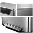 thumbnail image 5 of 13 Gallon Tall Kitchen Garbage Can Hands-Free Stainless Steel Trash Can Soft-Close Step Pedal Rectangular Smudge Resistant Kitchen Trash Can with Removable Inner Bucket Cover, 5 of 6