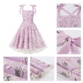 thumbnail image 3 of IBTOM CASTLE Women's Tie Strap Tulle Prom Dress Sweetheart Flower Embroidery Formal Party Mini Homecoming Dresses S Purple, 3 of 8