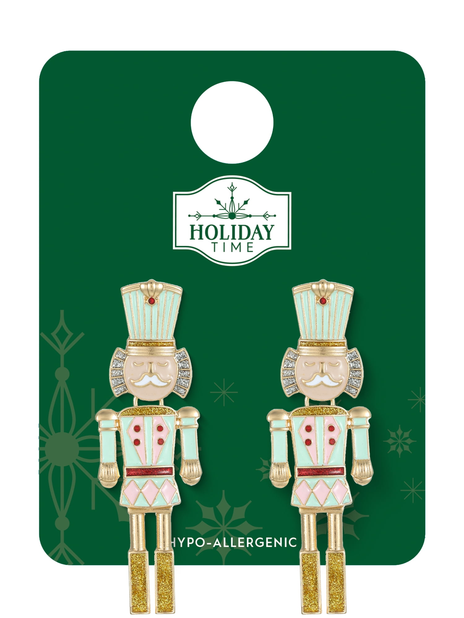 Holiday Time Nutcracker Earrings, 1 Pair