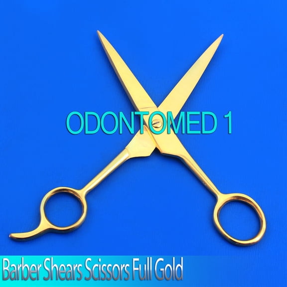 OdontoMed2011 Barber Scissor Professional Gold Color Scissor 6.5" - Stainless Steel