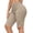 Beige, variant on Womens Plus Size Yoga Shorts, Solid Color High Waist Hip up Side Split Fitness Sport Shorts Red 5XL