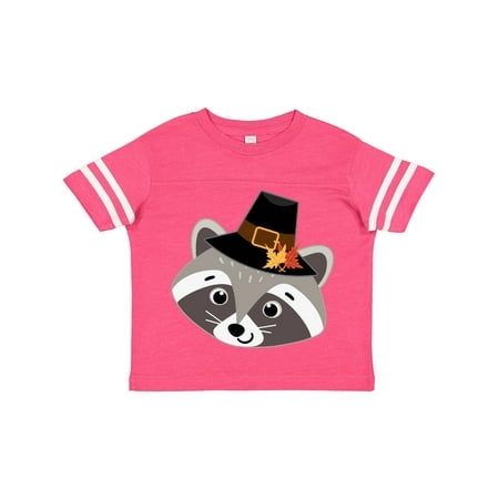 

Inktastic Thanksgiving Pilgrim Woodland Raccoon Gift Toddler Boy or Toddler Girl T-Shirt