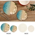 thumbnail image 4 of SKYSONIC Summer Beach Conch Pot Holders Trivets, 2 Pcs Heat Resistant Trivets,Tropical Palm Leaf Cotton Thread Weave Mats for Hot Pads Pans Pot Bowl Teapot for Kitchen Decor, 4 of 7