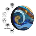 thumbnail image 4 of Lsque Stained Glass Ocean Wave Pattern Tire Covers - Tough Tire Wheel Protector for Truck, SUV, Trailer, Camper, RV-15 inch, 4 of 6