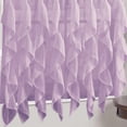thumbnail image 2 of Sweet Home Collection Chic Sheer Voile Vertical Ruffled Tier Window Curtain Panel 50" x 84", 2 of 3