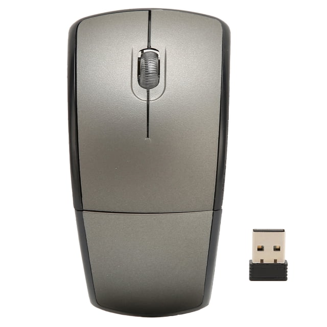 Ratón inalámbrico plegable portátil compacto 2,4G ratón plegable inalámbrico 1600 ppp mate ratón para juegos de oficina gris