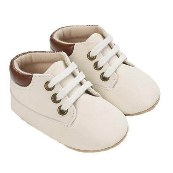 AJTQTH Warm High Top Shoes for Toddler Newborn Infant Baby Lace-Up Comfortable Canvas Sneakers Soft Soled Cute Lightweight Walking Shoes Beige Size 13
