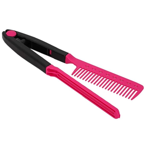 Hair Styling V Shape Comb of 24cm Length for Straightening and Styling in Lightweight Design with Keratin as Great Tool