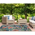 thumbnail image 3 of Liora Manne Capri On Holiday Rug Aqua Indoor Outdoor Abstract Floral Design 5x8, 3 of 5