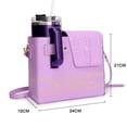thumbnail image 5 of Crossbody Water Bottle Cup Holder Bag PU Fabric Multipurpose Shoulder Bag, 5 of 11