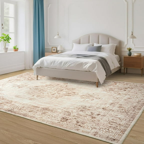 5x7 Vintage Area Rug - Beige