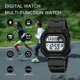 thumbnail image 3 of SKMEI Mens Digital Watch Square Sports Military Watches Waterproof Outdoor Chronograph Wrist Watches for Men with Dual Time/LED Back Ligh/Alarm, 3 of 9